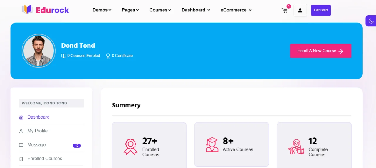 Online Learning School Template with Student, Teachers and Admin Dashboard — screenshot 2