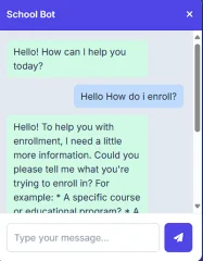 Chat AI and School Landing Webpage