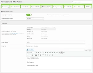 PrivateContent - Mail Actions Add-on