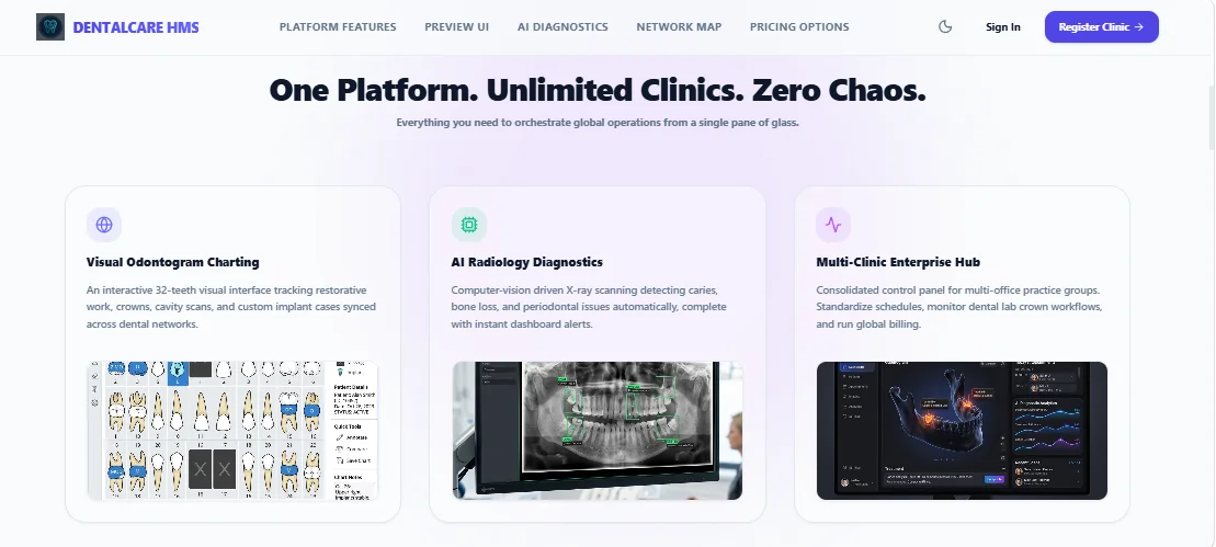 DentalCare HMS Multi-Clinic Hospital & Dental Practice Management SaaS — screenshot 3