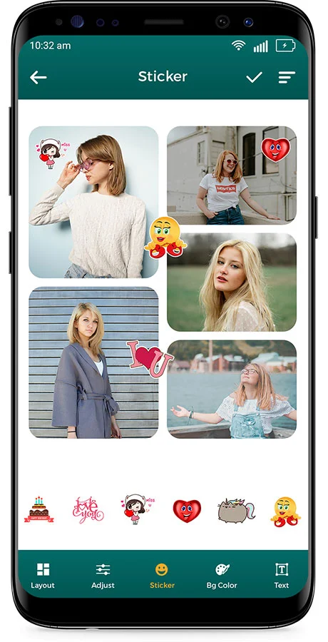 PIP & Photo Collage Maker with Photo Editor, ScrapBook & Body Shape Editor (FB & AdMob Ads) — screenshot 4