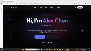 ALEXDEV Premium AI Developer Portfolio Template