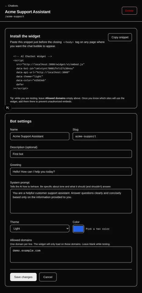 AI Chatbot SaaS Template for Next.js — screenshot 3