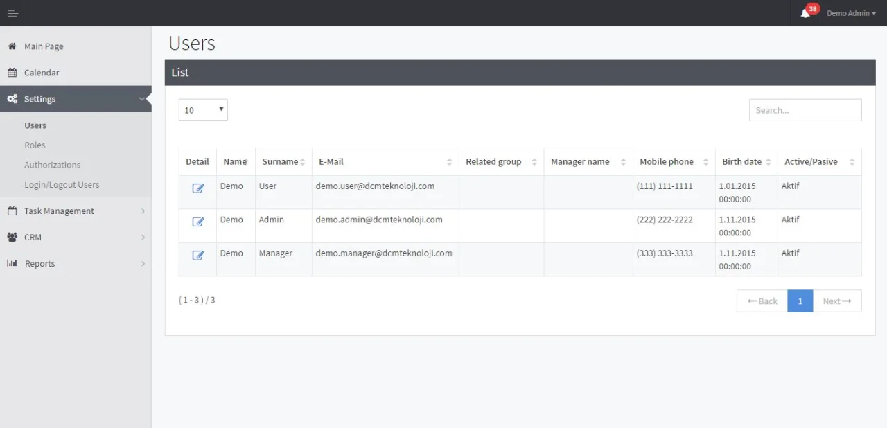 Task Management ASP.NET MVC Source Code - Framework — screenshot 3