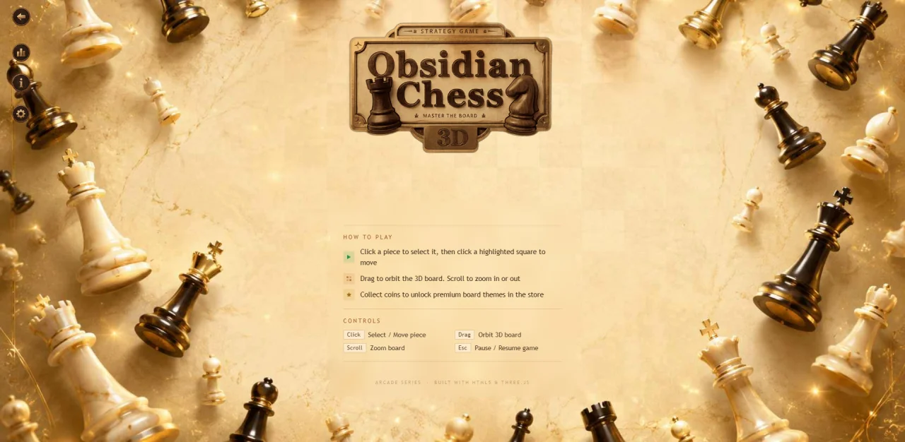 Obsidian Chess | 3D HTML5 Multiplayer Chess Game — screenshot 4