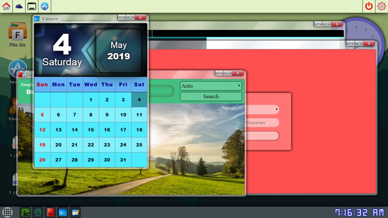 Virtual Desktop Interface in PHP Script — screenshot 7