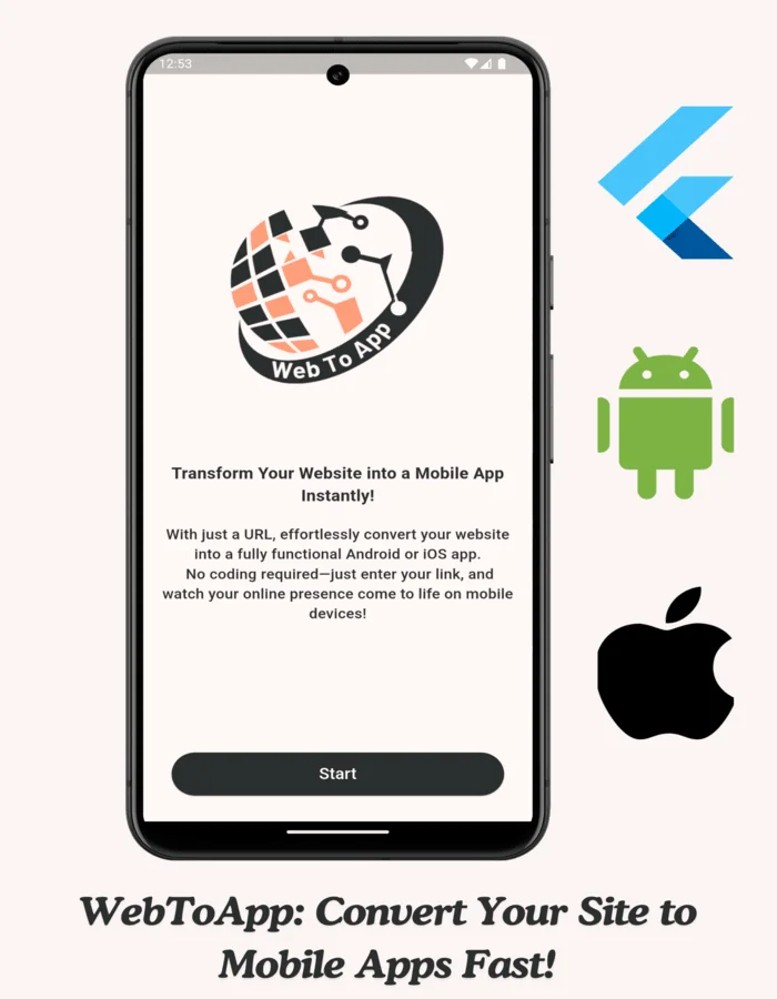 WebToApp: Effortlessly Convert Your Website into Android & iOS Apps — screenshot 1