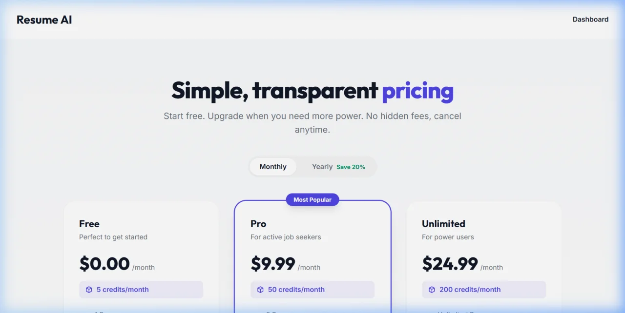 Resume AI the Ultimate AI-Powered Resume Builder & ATS Scanner (SaaS) — screenshot 3