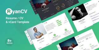 RyanCV - Resume WordPress Theme