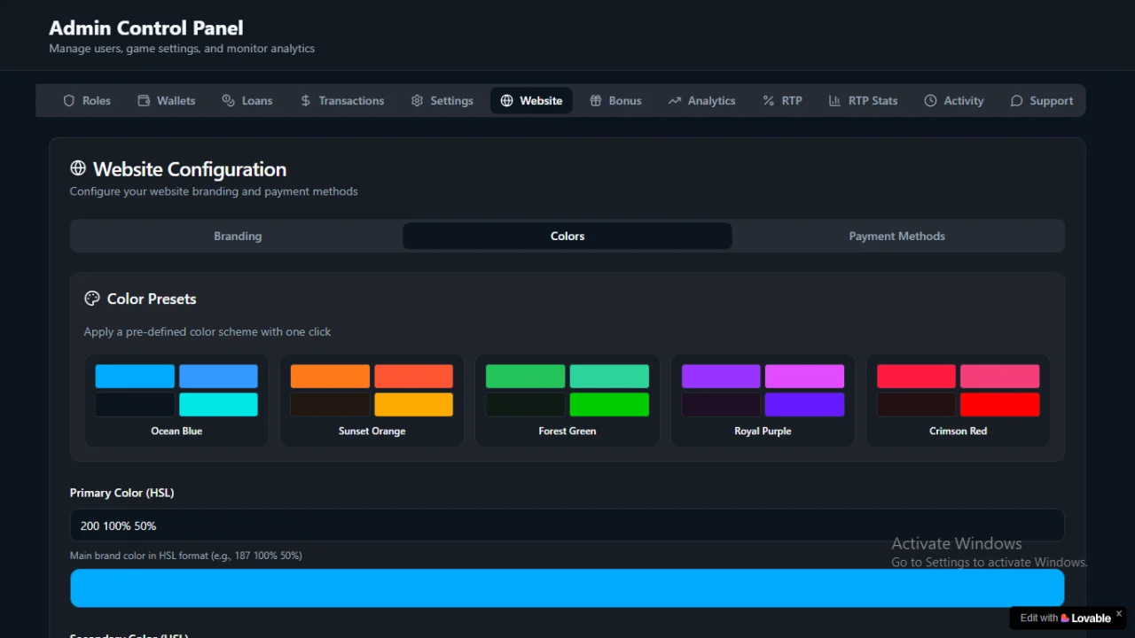 Crash Game Node.js Realtime Engine + Advanced RTP Control + Provably Fair + Referral & Wallet System (Full Admin Panel) — screenshot 9