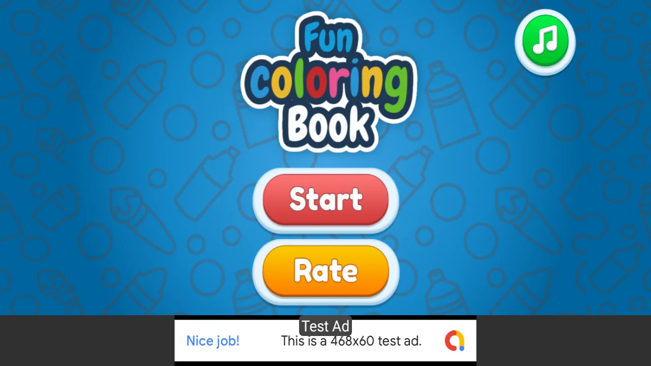 Fun Coloring Book Game Android Studio Project with AdMob Ads + Ready to Publish — screenshot 1