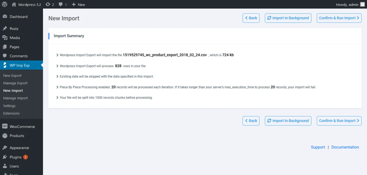 Woo Import Export — screenshot 5