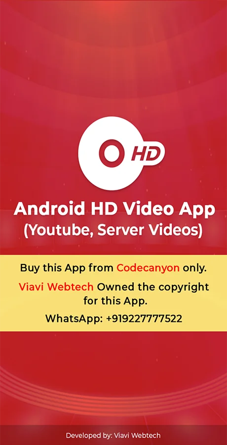 Android HD Video App (YouTube, Server Videos) — screenshot 1