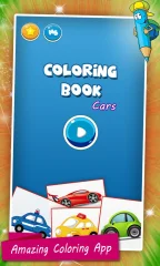 Glitter Coloring Pages for Cars