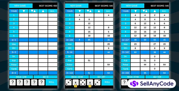 Yamb Dice Game - Unity Source Code