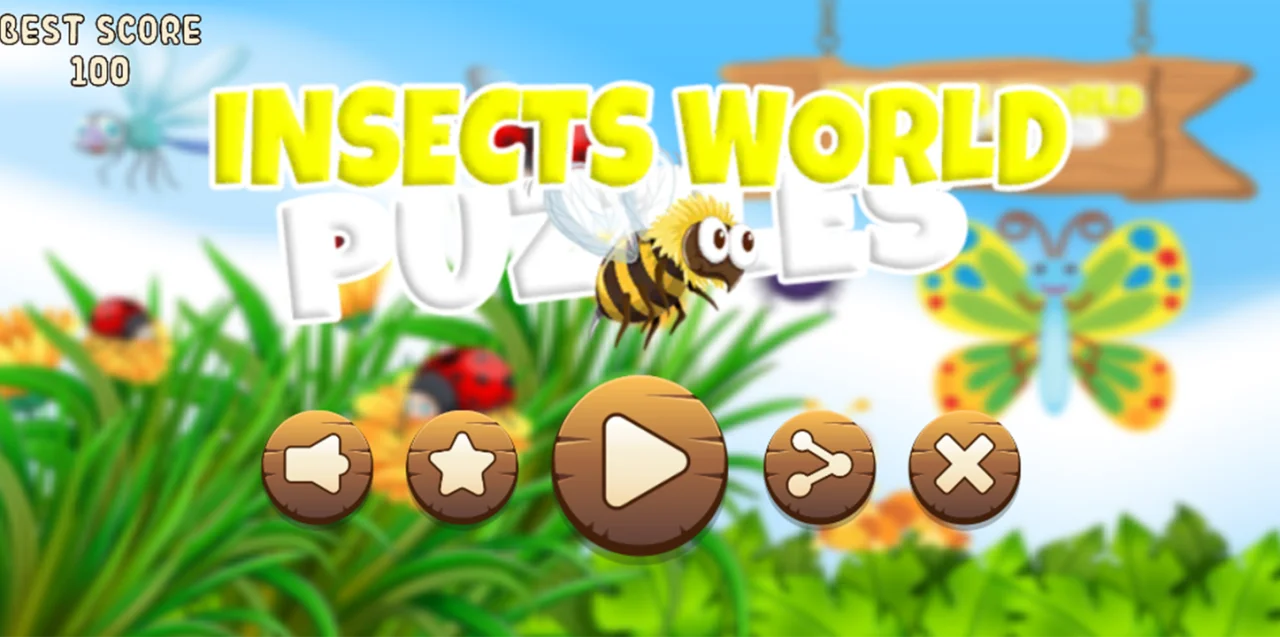 Insects World Puzzles - Unity Game Project + Unity LevelPlay Mediation — screenshot 1