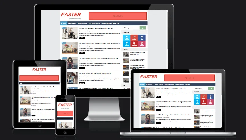 Speedy Blogger Template — screenshot 2