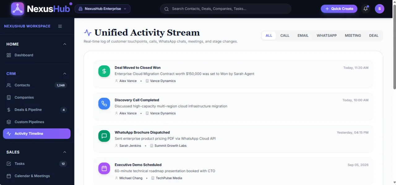 NexusHub Agentic Customer Platform & CRM Client — screenshot 9