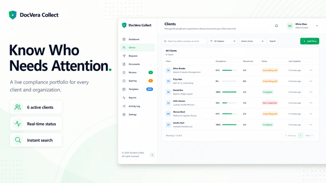 DocVera Collect Document Compliance Manager — screenshot 1