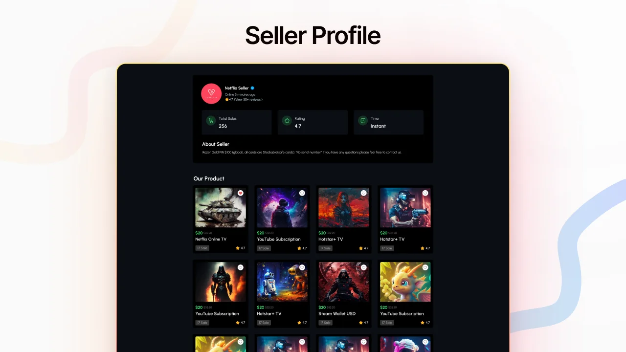 Axtro Games Buy and Sell, Subscription & Gift Card Laravel Script — screenshot 5