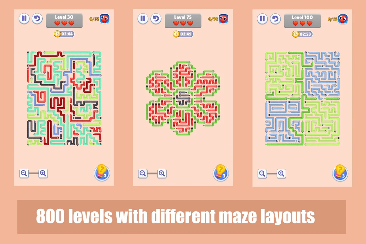 Snake Escape Puzzle - 800 Levels and Level Editor — screenshot 1