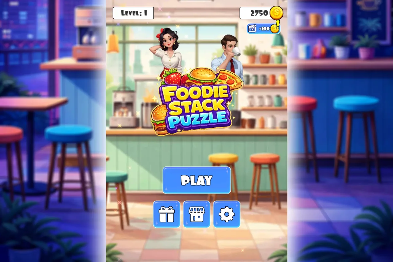 Foodie Stack Puzzle - Complete Mobile Game Template — screenshot 1