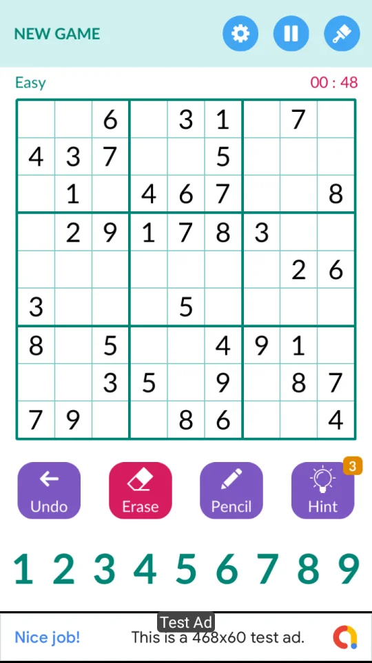 Sudoku Unity Source Code (AdMob+Unity Ads) — screenshot 3