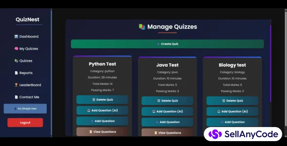 QuizNest - AI Quiz App