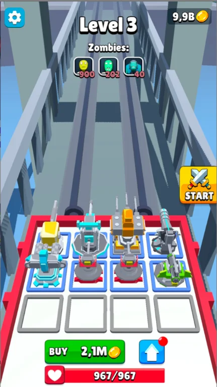 Merge Artillery Defense Zombie — screenshot 1