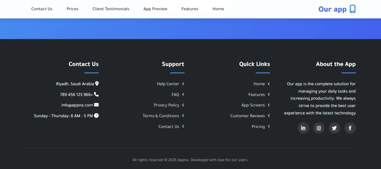 Landing Page for Apps — screenshot 5