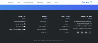 Landing Page for Apps