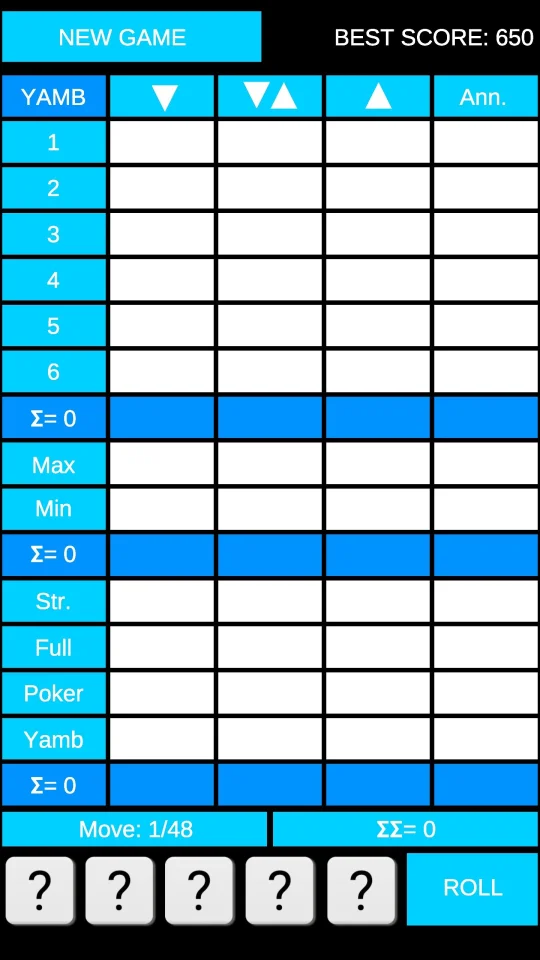 Yamb Dice Game - Unity Source Code — screenshot 1