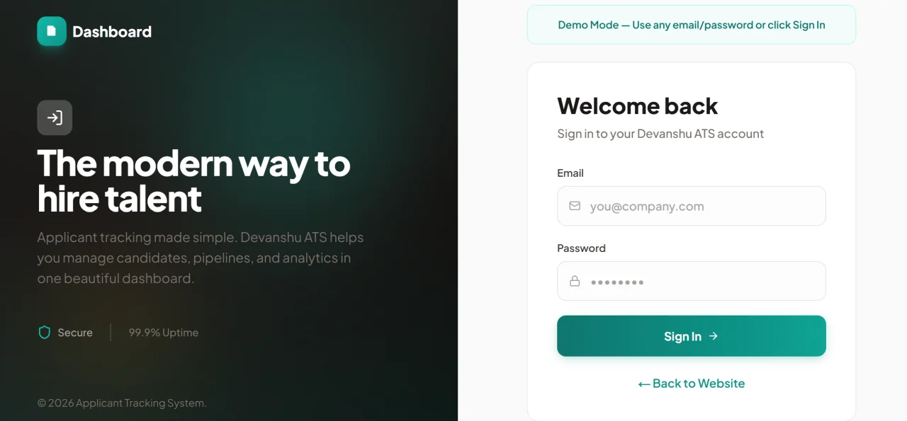 Devanshu ATS - Applicant Tracking System (Next.js 15) — screenshot 6