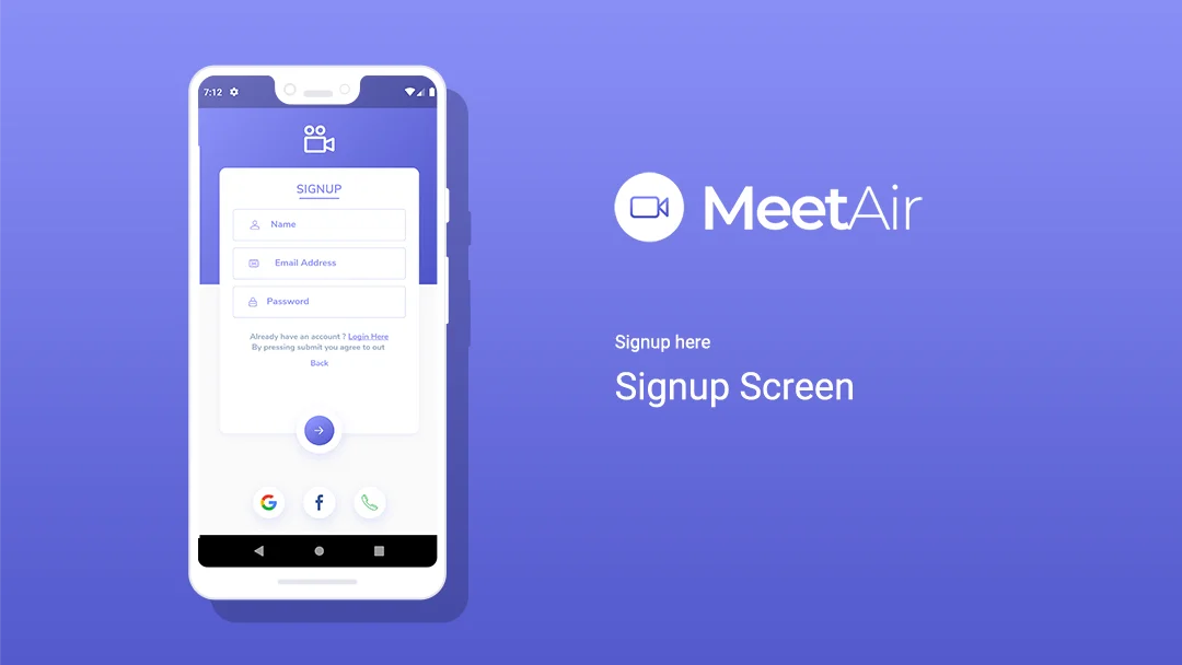 MeetAir - iOS and Android Video Conference App for Live Class, Meeting, Webinar, Online Training — screenshot 4
