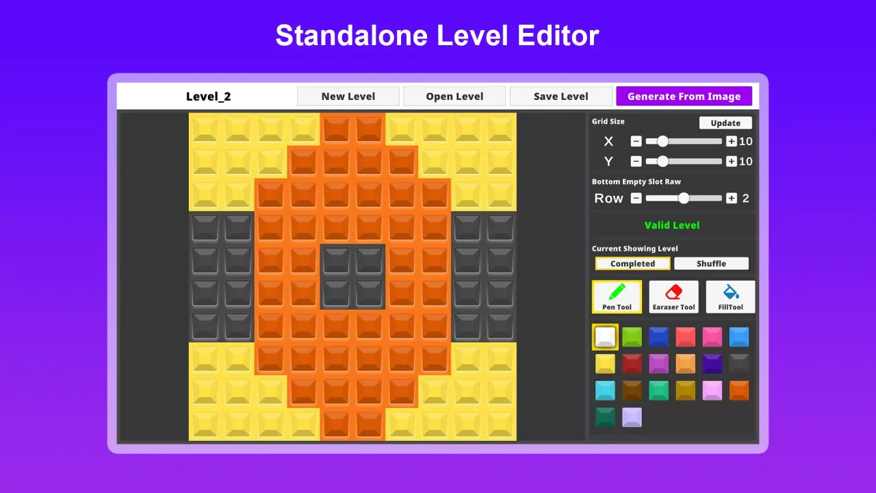 Tile Sorting Template, 2 Themes | Template + Level Editor — screenshot 3