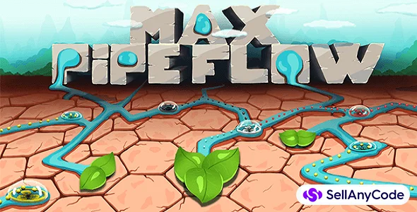 Max Hexa Pipe Flow Complete Game + 100 Levels & Level Editor