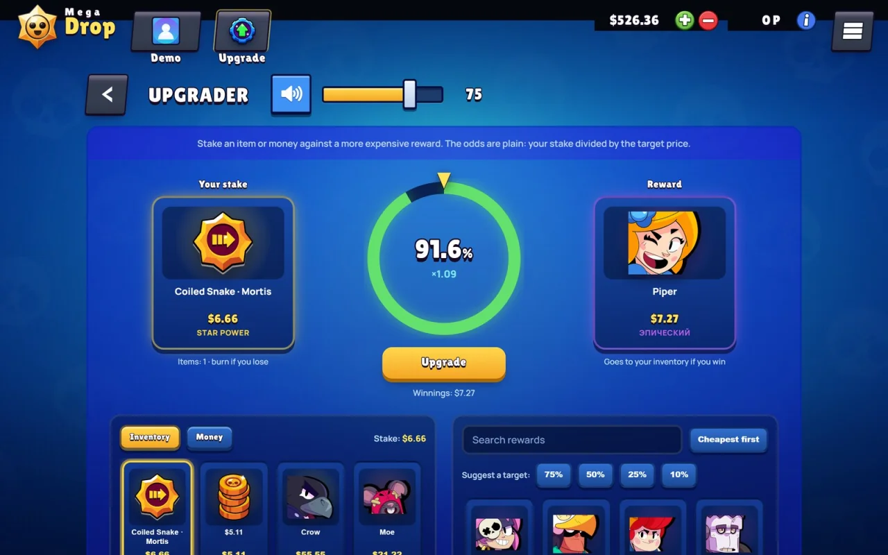 MegaDrop - Case Opening Platform with Telegram Bot and RTP Admin Panel — screenshot 5
