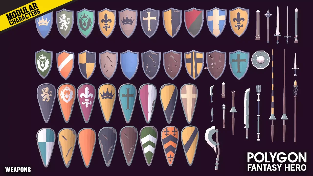 POLYGON Modular Fantasy Hero Characters - Low Poly 3D Art by Synty — screenshot 5