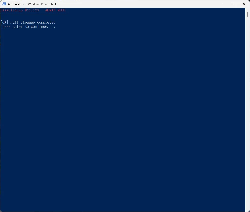 Windows Performance Cleanup Toolkit (Easy Diskcleanup) — screenshot 1