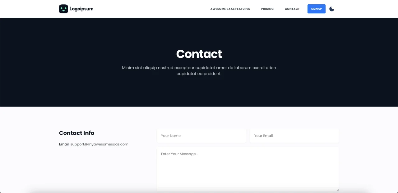 SaaS Website Template — screenshot 4