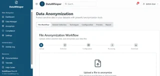 DataWhisper - Secure Data Anonymization Platform