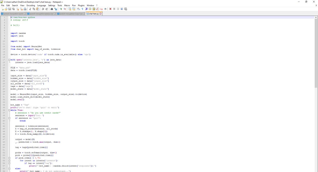 Chatbot - Sam — screenshot 1