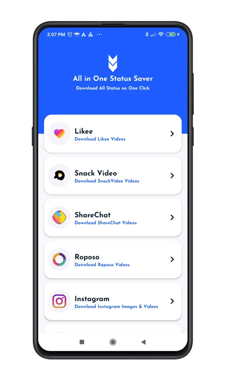 All in One Status Saver - FB, Insta, WA Story Saver & MxTakaTak, Moj, Josh and More Video Saver — screenshot 5