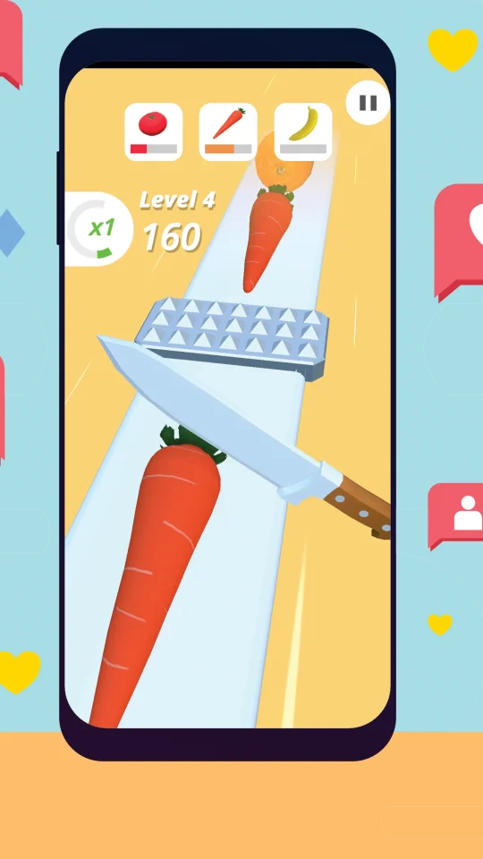 Vegetable Cutting 3D with Optimized AdMob Ads — screenshot 3