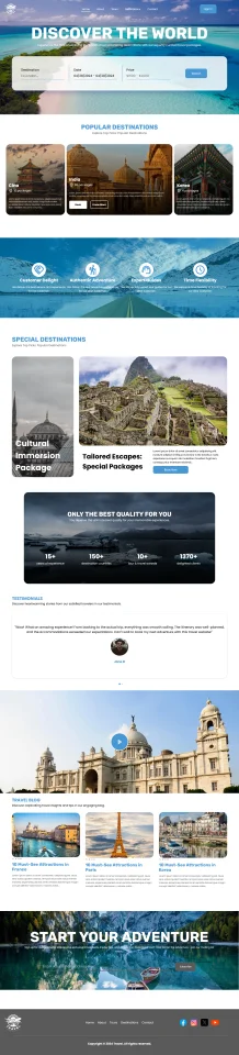 Travel - Travel Agency Responsive Website Template — screenshot 1