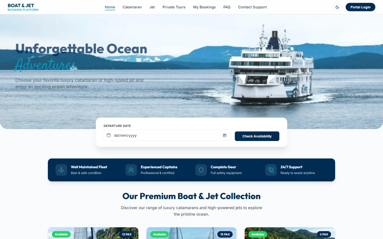 Boat & Jet Ski Booking Platform — screenshot 1