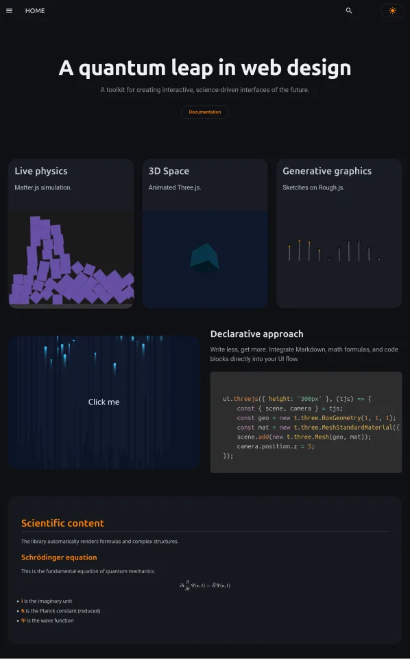 QuantumUI — screenshot 2