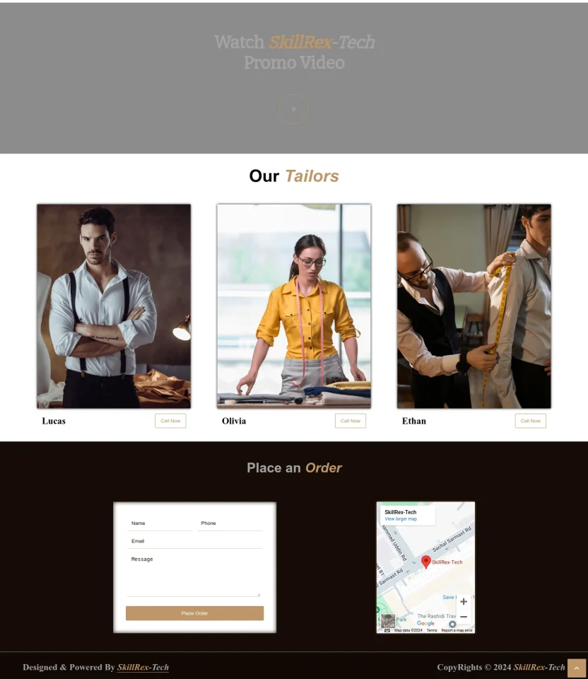 Clothing & Tailoring Template — screenshot 5