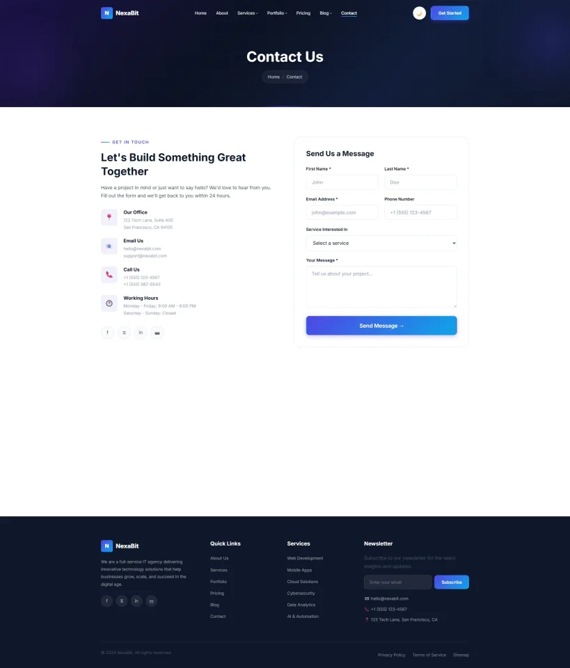 NexaBit IT Agency & Digital Solutions Template — screenshot 8
