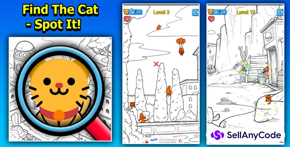 Find the Cat Spot It 2D Game Unity Source Code
